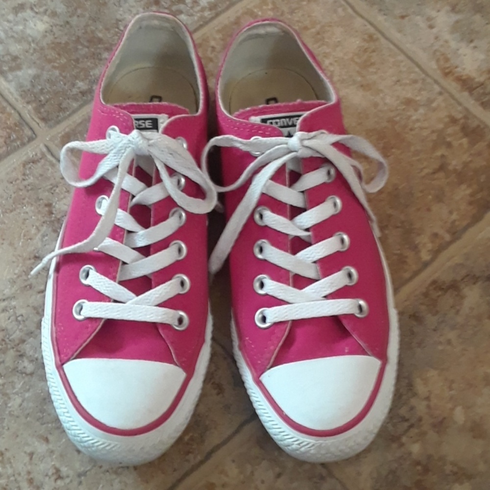 "Hot Pink Converse" Size 5